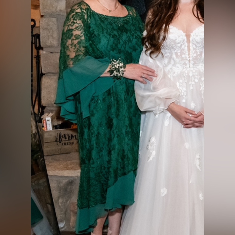 Mother of The Bride Emerald Green Dress - Picture 2 of 8